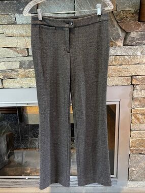 Talbots Gray Herringbone Boot-Cut Dress Pants